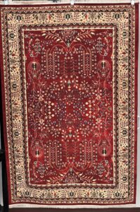 فرش ماشینی سنتی طرح 25CS0270 زرشکی 1000 شانه